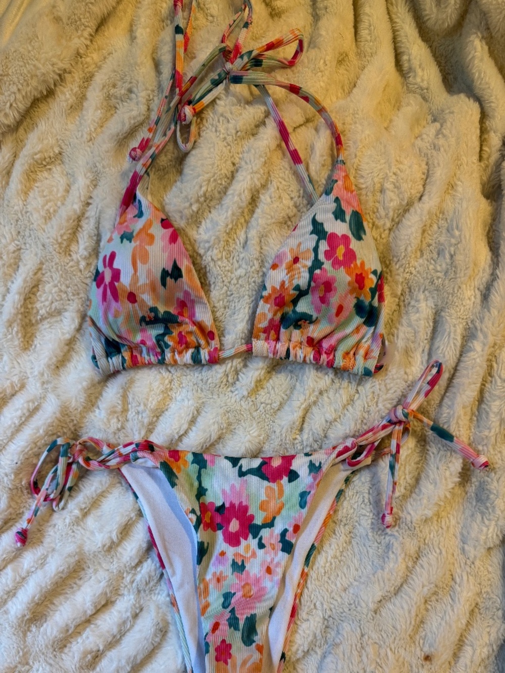 Shein Floral Triangle Bikini